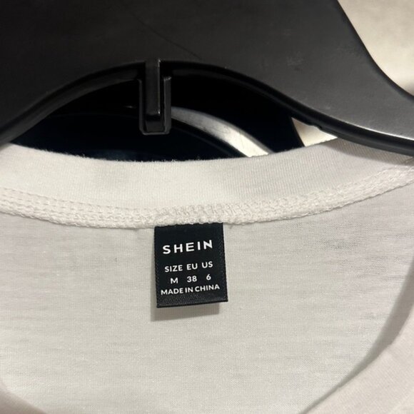 SHEIN White Eyelet Sleeve Top - Picture 2 of 3